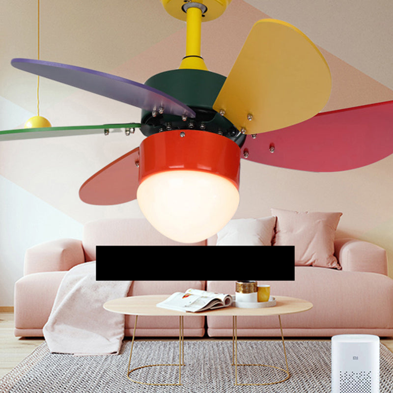 Acrylkuppel abgelegene Anhängerlüftungslampe Makkaron 30 "Weit-LED-Halbflush-Deckenleuchte mit 6-Blatt