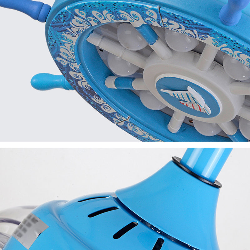 Niños creativos timón colgante ventilador de ventilador de metal