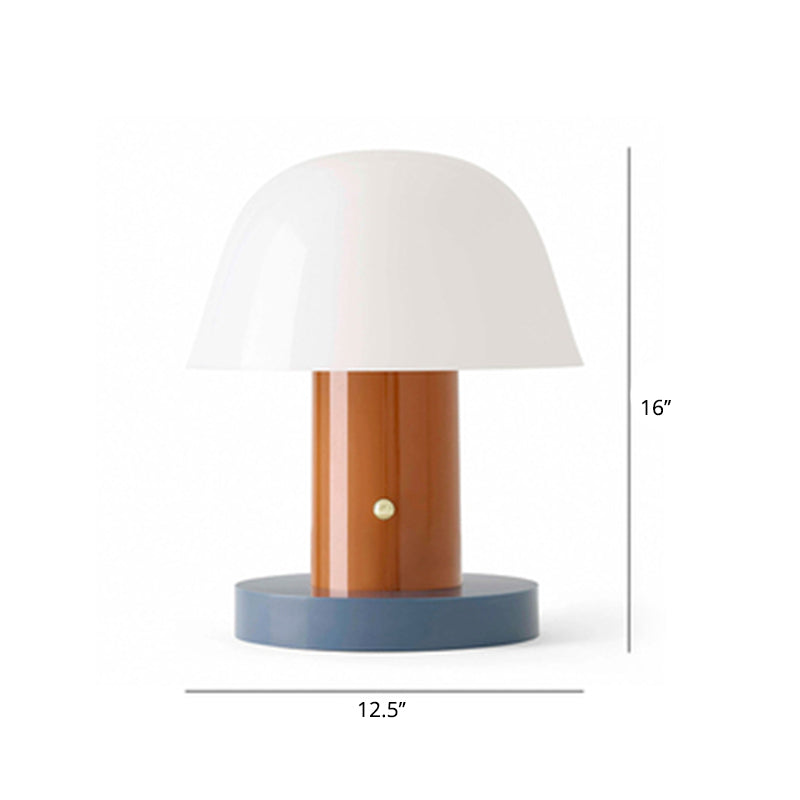 Designer Mushroom Shaped Night Table Light Metal 2-Light Living Room Accent Lamp