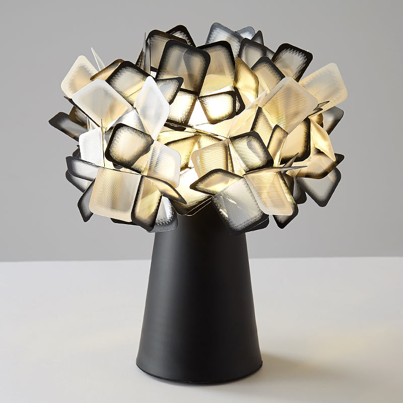Origami Flower Metal Night Lamp Decorative LED Accent Table Light for Living Room