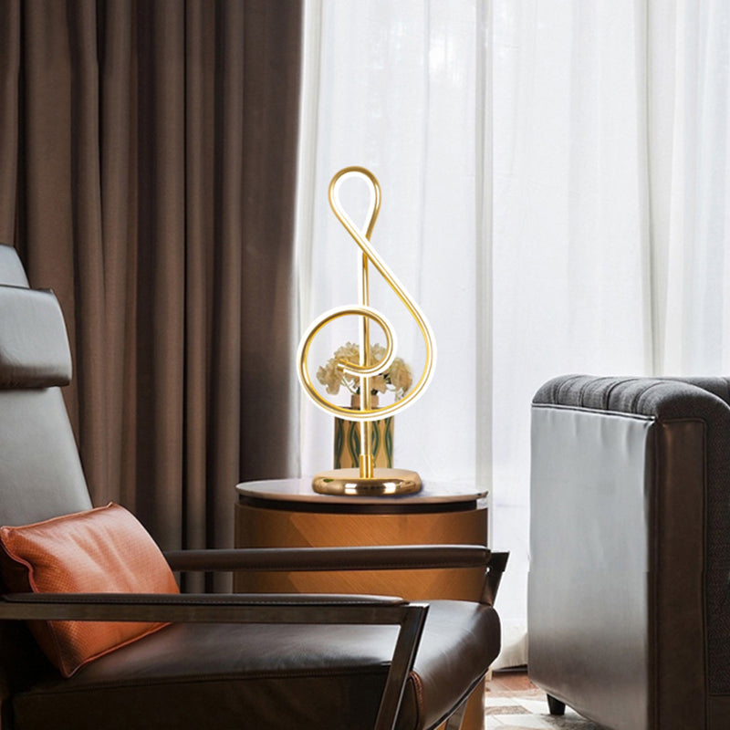 Lampada moderna da comodino da soggiorno in alluminio con lampada a LED Twist Line con interruttore di alimentazione