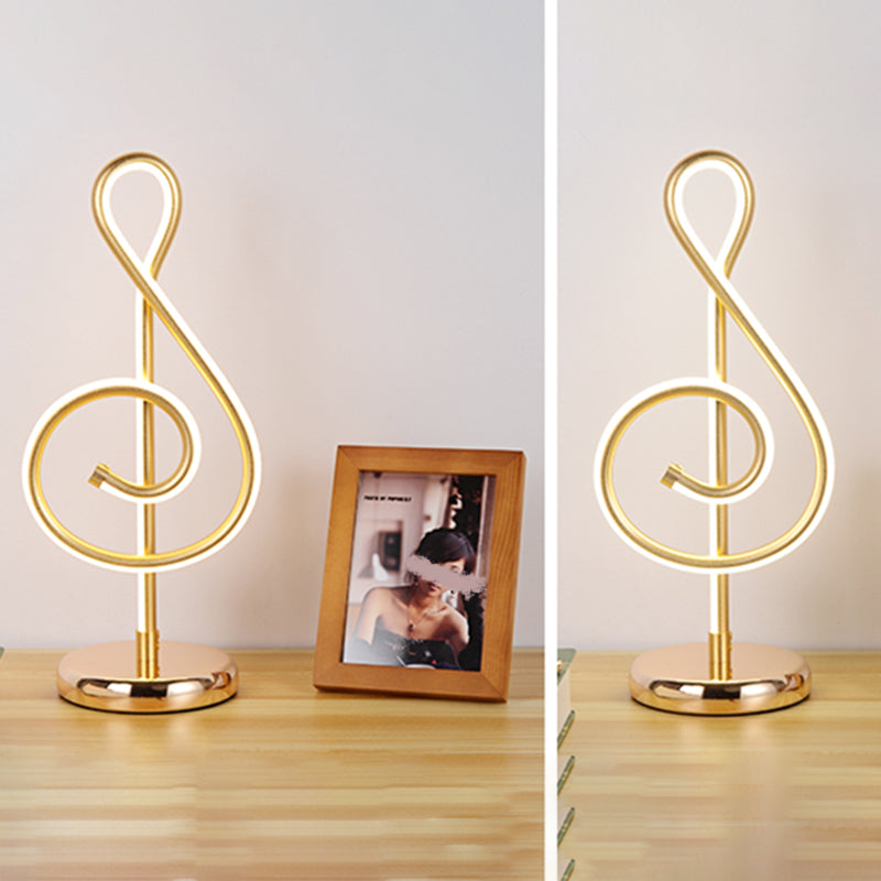 Lampada moderna da comodino da soggiorno in alluminio con lampada a LED Twist Line con interruttore di alimentazione