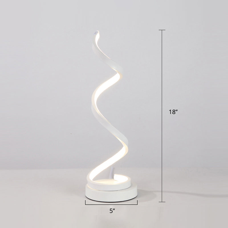 Aluminum Line Art Night Lighting Minimalism LED Accent Table Light for Living Room