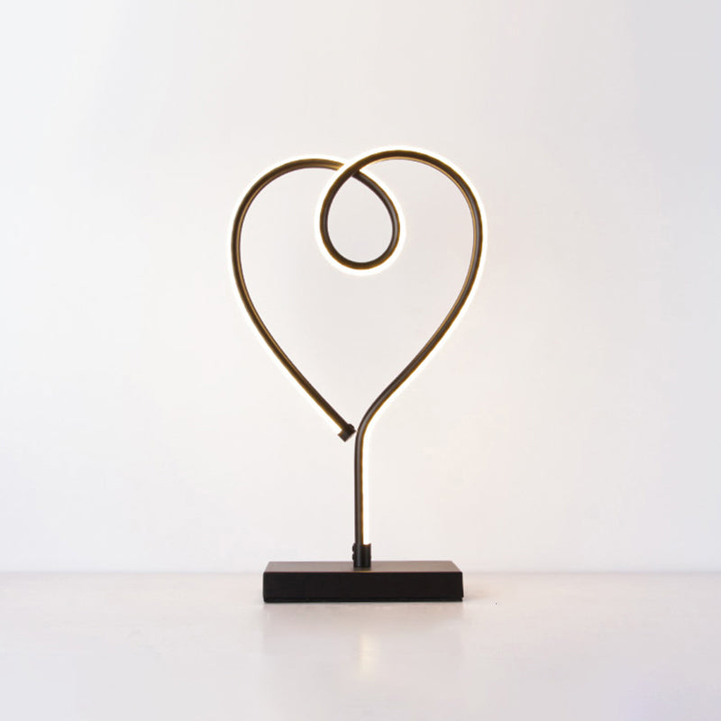 Aluminum Line Art Night Lighting Minimalism LED Accent Table Light for Living Room