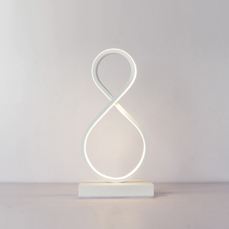 Aluminum Line Art Night Lighting Minimalism LED Accent Table Light for Living Room