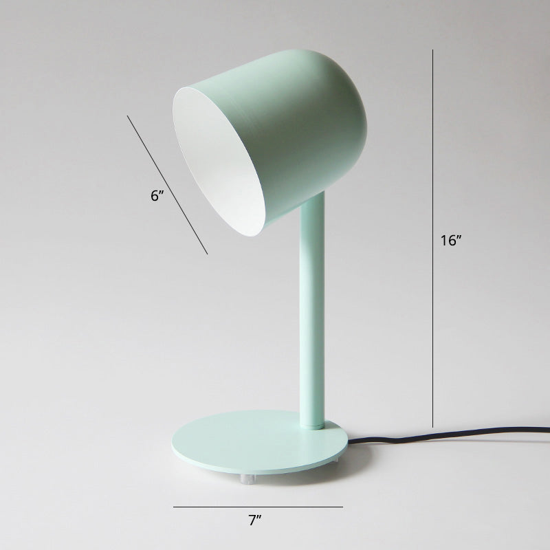 Neuheit Macaron Bell Shade Nachttisch Leuchtmetall 1 Glühbirnen Kinder Schlafzimmer Tischlampe