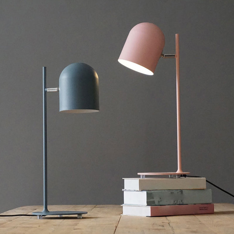 Neuheit Macaron Bell Shade Nachttisch Leuchtmetall 1 Glühbirnen Kinder Schlafzimmer Tischlampe