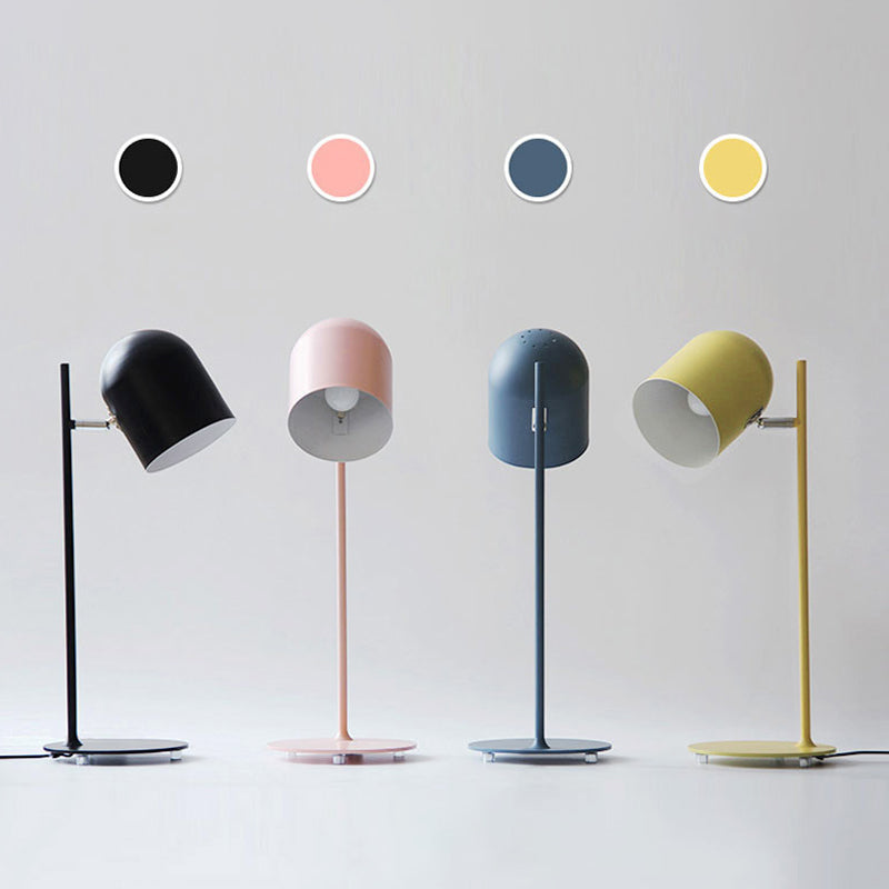 Neuheit Macaron Bell Shade Nachttisch Leuchtmetall 1 Glühbirnen Kinder Schlafzimmer Tischlampe