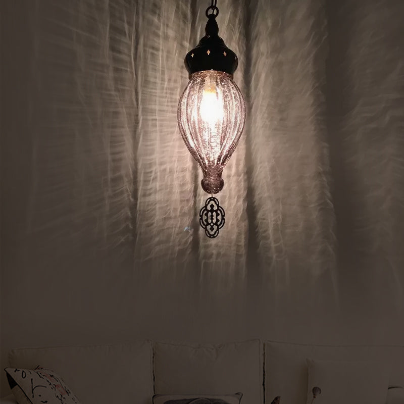 Lampada tradizionale a sospensione Blu/Verde/Taupe Bimbato in vetro 1/4 Bulbs Sospensione Luce per camera da letto