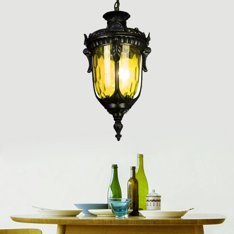 LAMPAGNO DI UNNA UNNE tradizionale rosso/giallo/blu vetro 1/5 lampadina sospensione per soggiorno