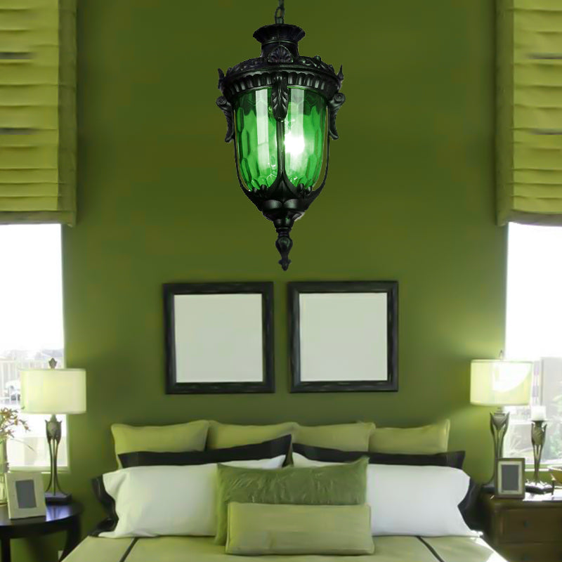 LAMPAGNO DI UNNA UNNE tradizionale rosso/giallo/blu vetro 1/5 lampadina sospensione per soggiorno