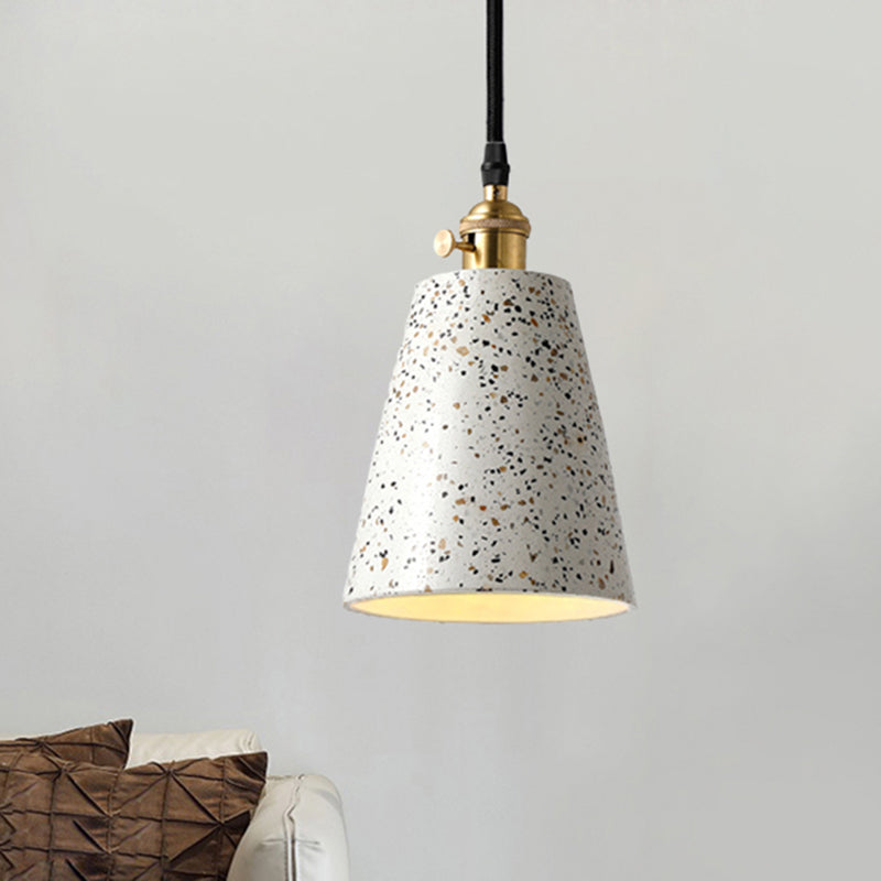 Cone Pendant Lighting in Nordic Style Cement 1 Light Black/Grey/White Hanging Light