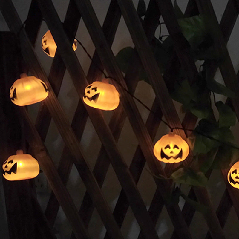 Halloween Pumpkin Waterproof Solar String Lamp Art Decor Orange LED Fairy Lighting