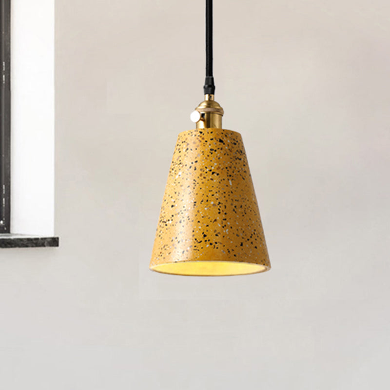 Cone Pendant Lighting in Nordic Style Cement 1 Light Black/Grey/White Hanging Light