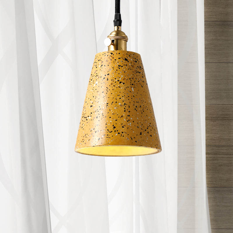 Cone Pendant Lighting in Nordic Style Cement 1 Light Black/Grey/White Hanging Light