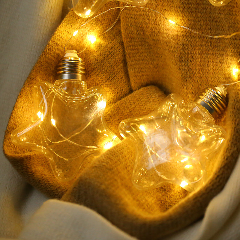 Star Shade Bedroom Battery String Light Contemporary LED Fairy Lighting in Clear