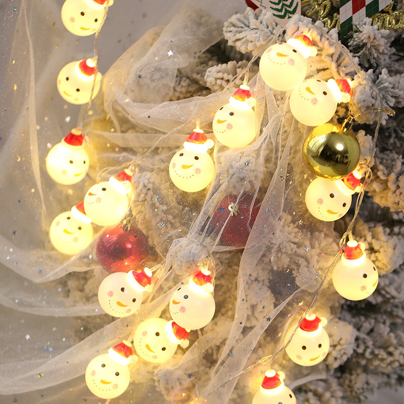 Contemporary Christmas Hat Battery String Light Girls Bedroom LED Fairy Lighting in White