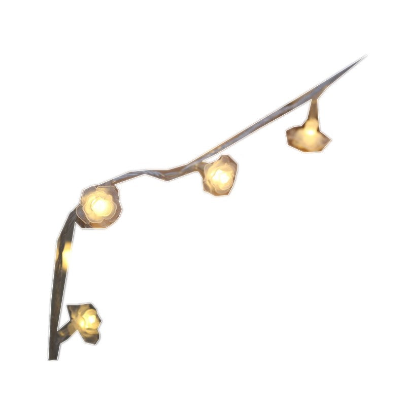 Rose Shaped LED Fairy Light Modern Style Clear Battery Powered String Lighting for Bedroom