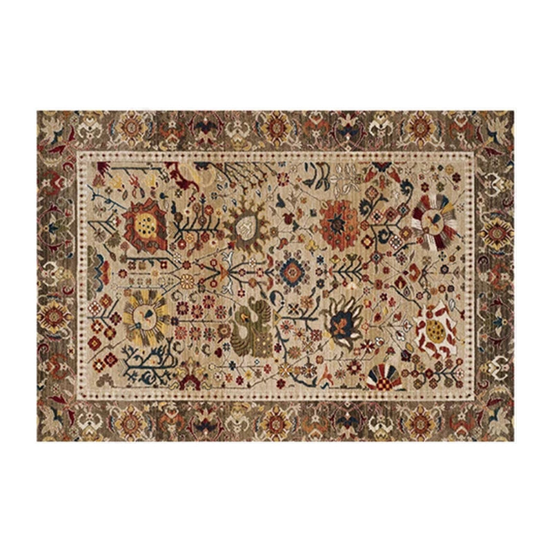 Tapis à imprimé géométrique multi-couleurs mélange de coton mélange oriental tapis intérieur non glissement