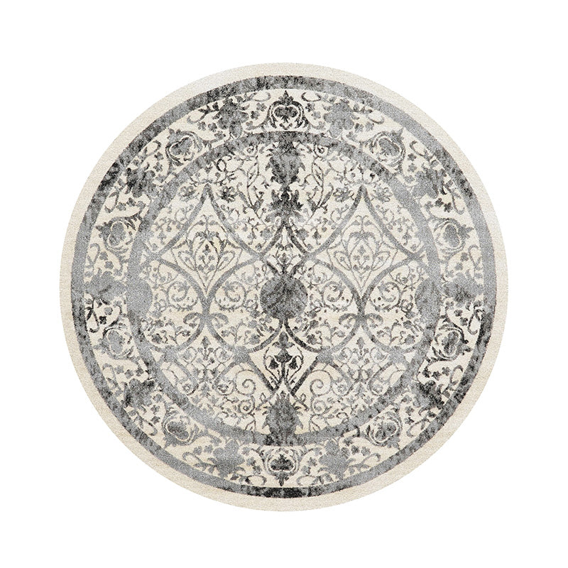 Vintage-Teppich mit geometrischem Druck, mehrfarbiger Polyster-Teppich, rutschfeste Unterseite, haustierfreundlich, pflegeleichter Innenteppich für den Innenbereich