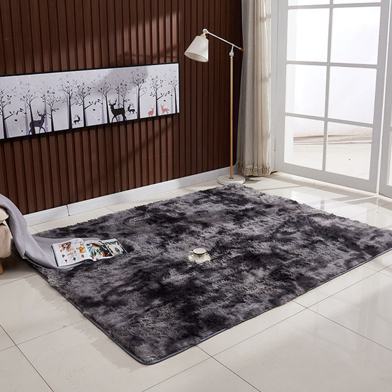 Mehrfarbiger, einfarbiger Teppich, flauschiger nordischer Innenteppich, rutschfeste Unterseite, haustierfreundlich, pflegeleichter Teppich für den Salon
