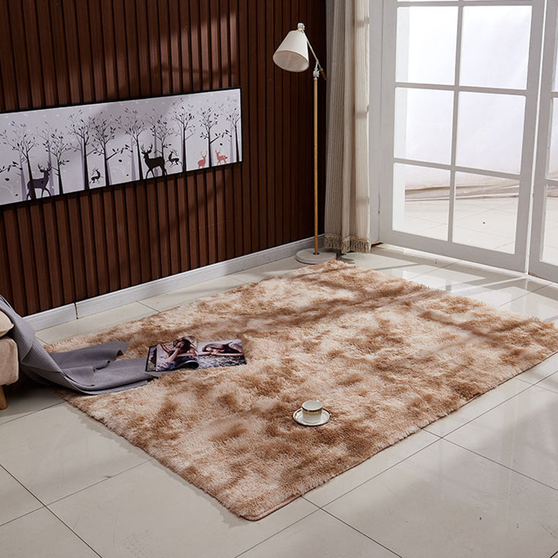 Mehrfarbiger, einfarbiger Teppich, flauschiger nordischer Innenteppich, rutschfeste Unterseite, haustierfreundlich, pflegeleichter Teppich für den Salon