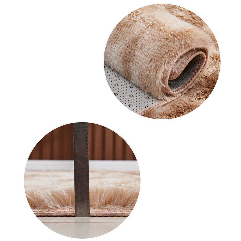 Multi Color Solid Color Rug Fuzzy Nordic Indoor Rug Anti-Slip Backing Pet Friendly Easy Care Area Carpet for Parlor