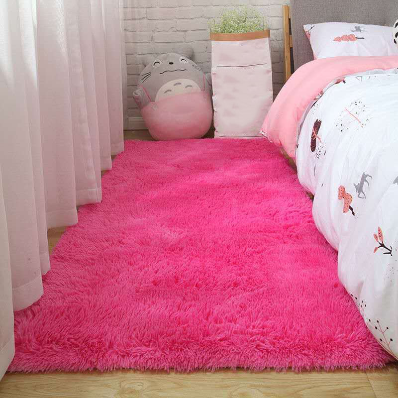 Einfacher fester Farbe Teppich Mehrfachfarbener Polypropylenbereich Teppich Anti-Rutsch-Rückentier-Friendly Innenteppich für Schlafzimmer
