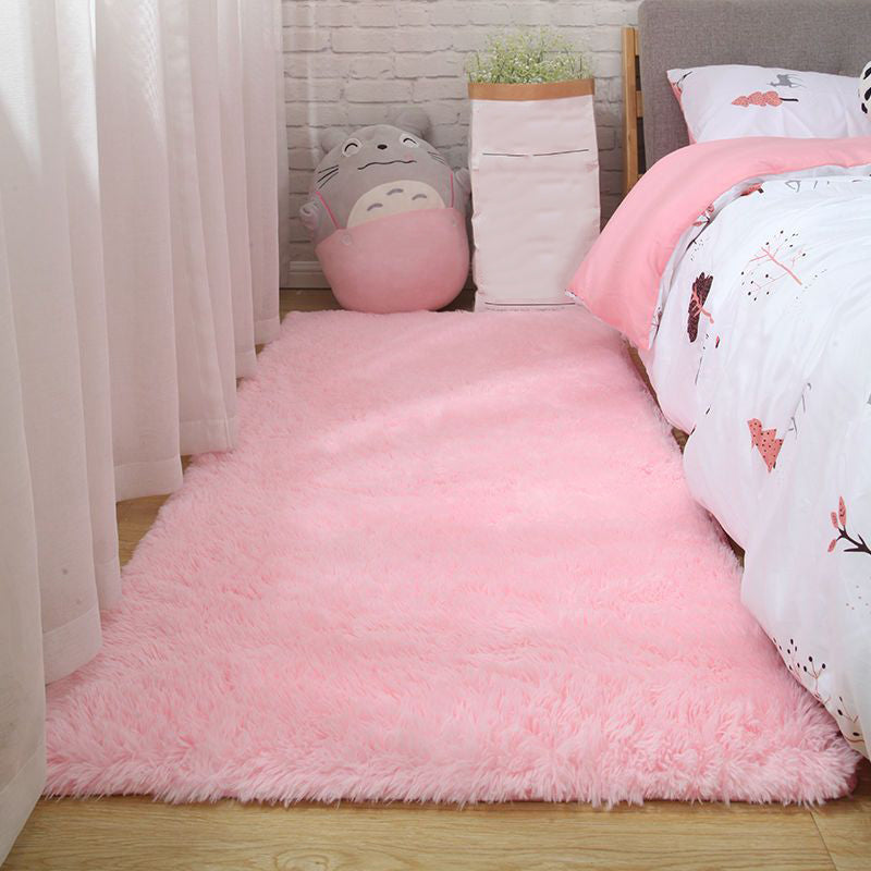 Einfacher fester Farbe Teppich Mehrfachfarbener Polypropylenbereich Teppich Anti-Rutsch-Rückentier-Friendly Innenteppich für Schlafzimmer