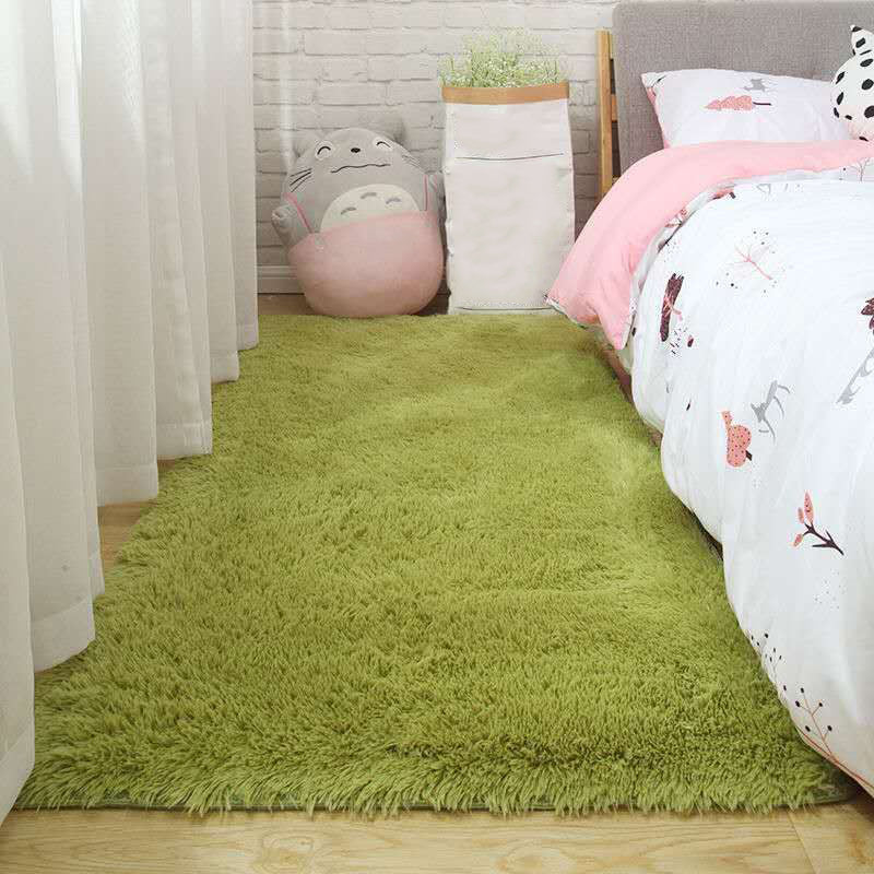 Einfacher fester Farbe Teppich Mehrfachfarbener Polypropylenbereich Teppich Anti-Rutsch-Rückentier-Friendly Innenteppich für Schlafzimmer