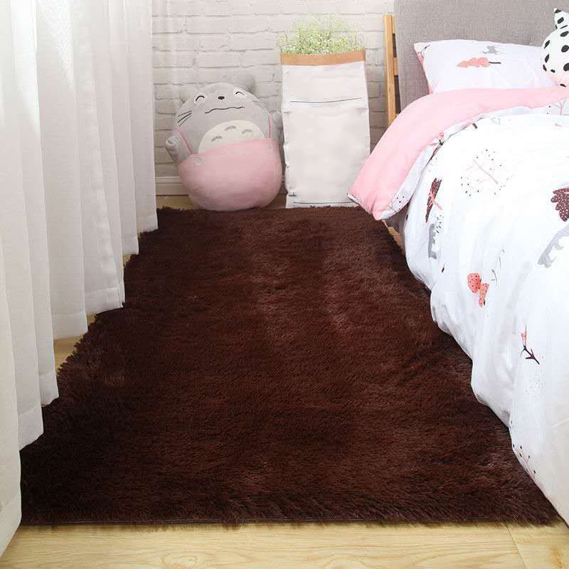 Einfacher fester Farbe Teppich Mehrfachfarbener Polypropylenbereich Teppich Anti-Rutsch-Rückentier-Friendly Innenteppich für Schlafzimmer