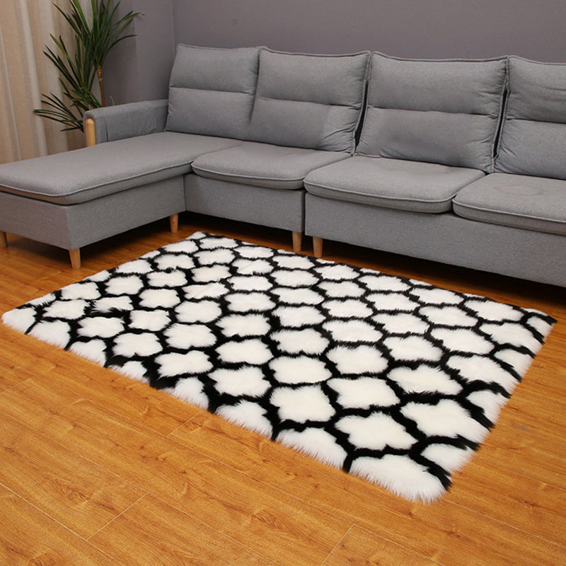 Tappeto da soggiorno scandinavo Multi-color area stampato area tappeto soffice tappeto interno resistente alle macchie