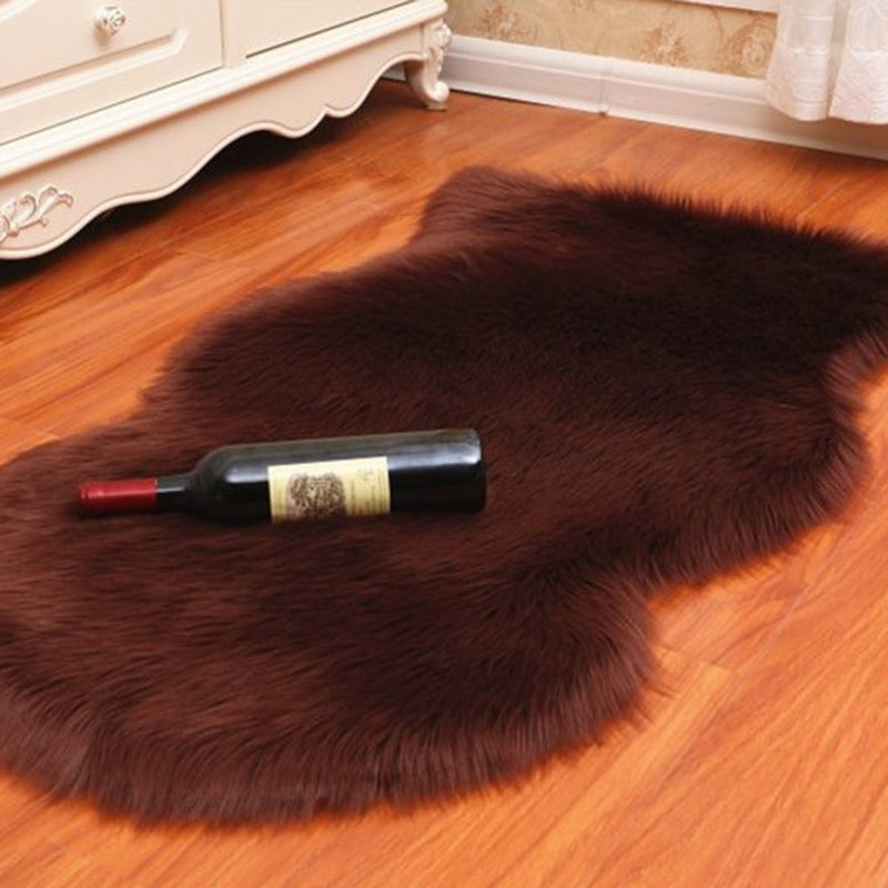 Multi-Color Solid Color Rug Fuzzy Casual Indoor Rug Anti-Slip Backing Pet Friendly Washable Area Carpet for Bedroom