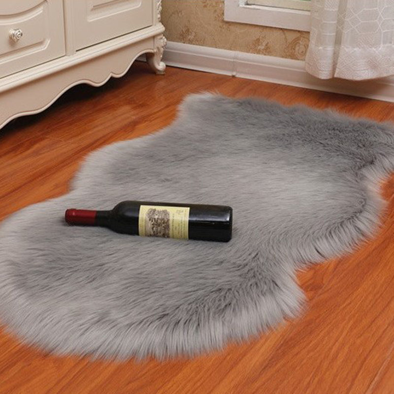 Multi-Color Solid Color Rug Fuzzy Casual Indoor Rug Anti-Slip Backing Pet Friendly Washable Area Carpet for Bedroom