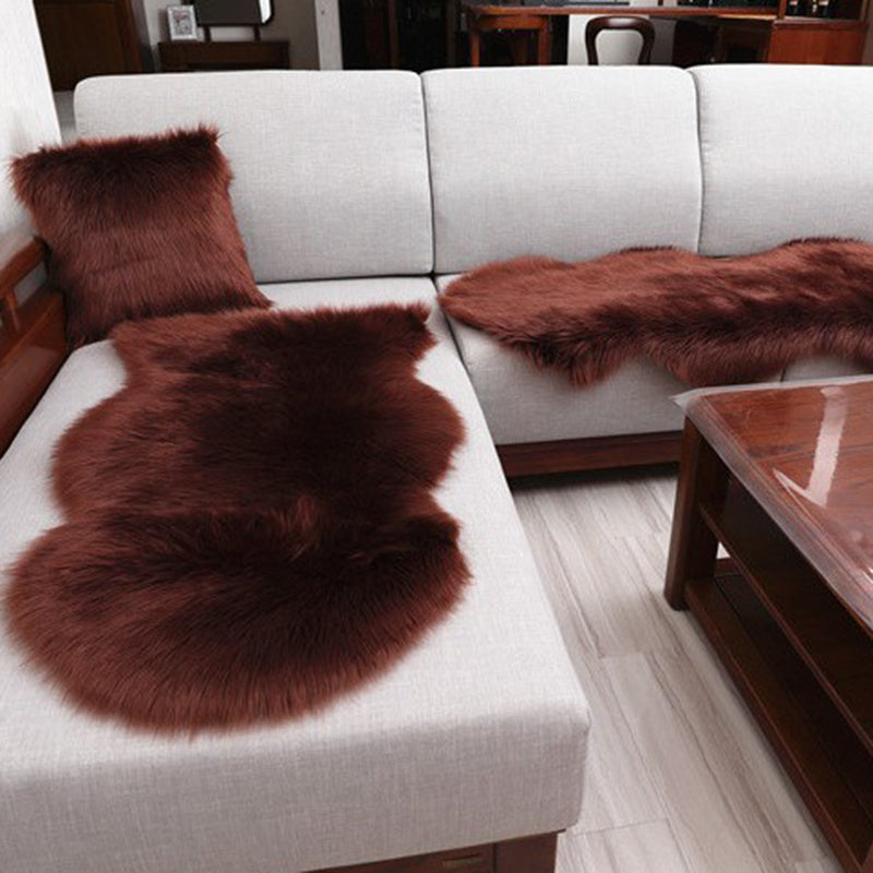 Multi-Color Solid Color Rug Fuzzy Casual Indoor Rug Anti-Slip Backing Pet Friendly Washable Area Carpet for Bedroom