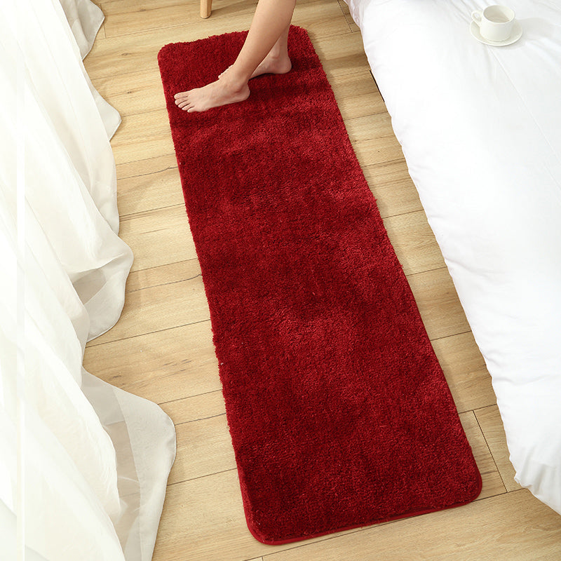 Trendy Solid Color Rug Multicolor Synthetics Area Carpet Non-Slip Backing Stain-Resistant Indoor Rug for Room