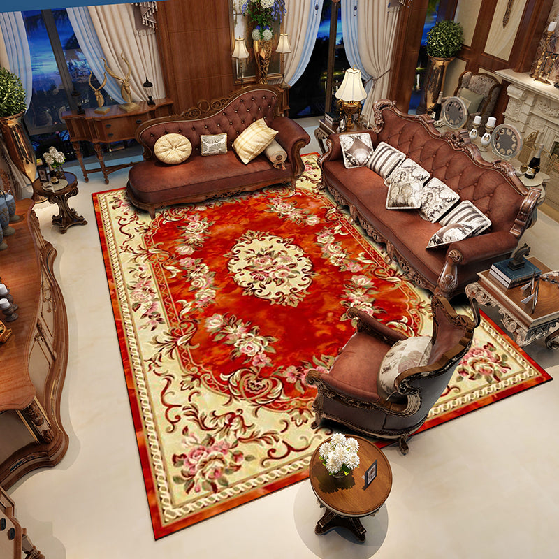 Multicolored Novelty Rug Cotton Blend Plaid Patterned Area Carpet Non-Slip Pet Friendly Indoor Rug for Living Room