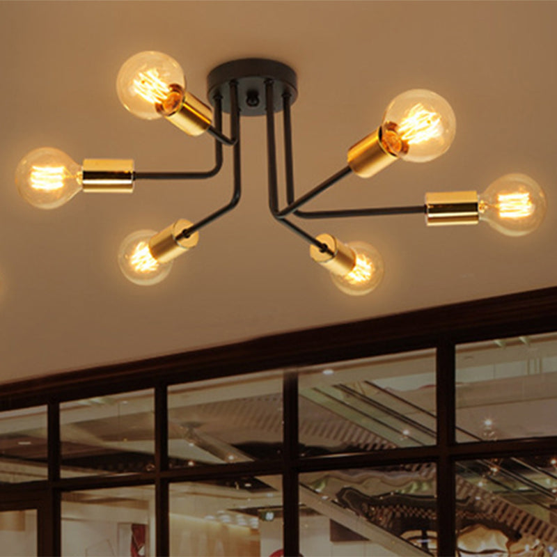 SPUTNIK AFFULLATO SUCCINA IN FACCOLA TRATCIDENTE METALE 6/10 LUCI NERA SEMI SEMI MONTINO PER LA SOGGIO