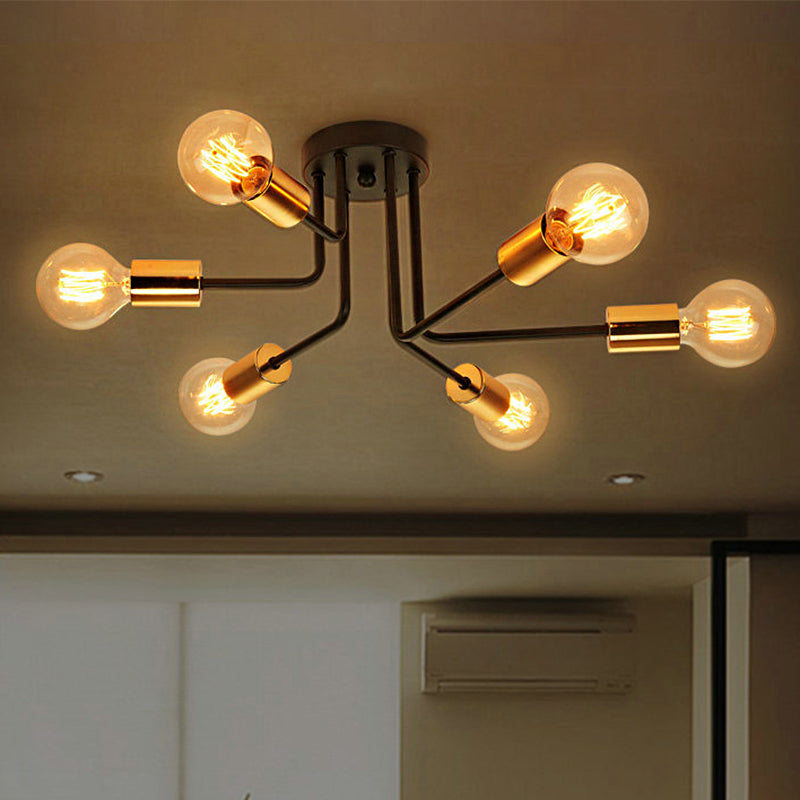 SPUTNIK AFFULLATO SUCCINA IN FACCOLA TRATCIDENTE METALE 6/10 LUCI NERA SEMI SEMI MONTINO PER LA SOGGIO