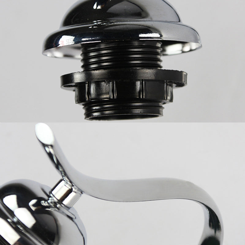 Industrial Vintage Gooseneck Wall Light Stained Glass 1 Light Wall Sconce Lighting in Clear/Blue