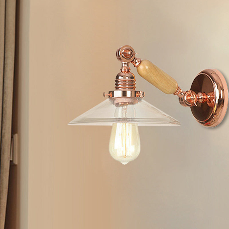 1 applique de mur en verre clair clair éclair