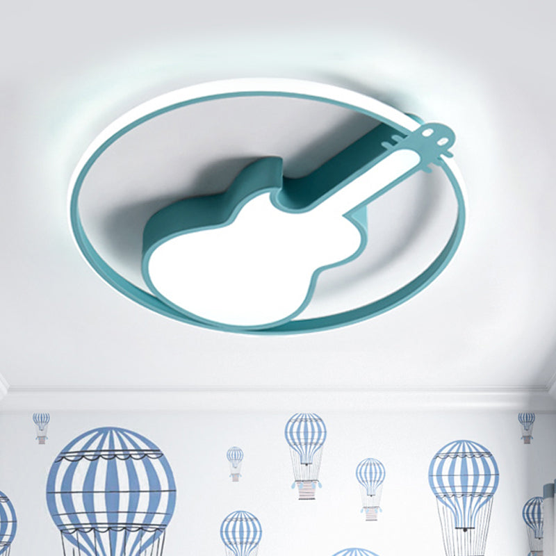 Circle Game Room Inbouwlamp met gitaar Acryl Creatieve LED-plafondlamp in snoepkleur