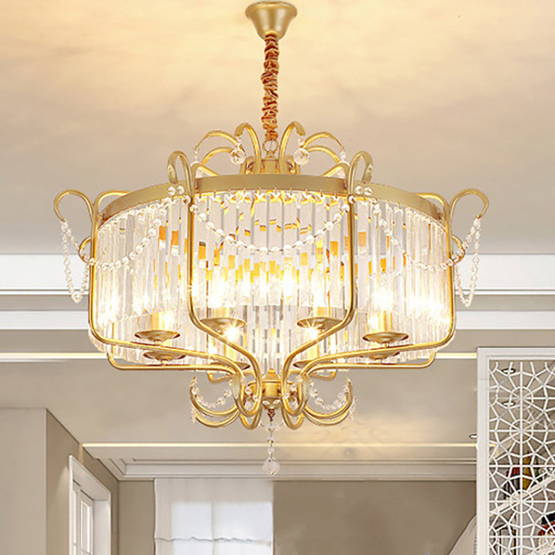 Lampadella Lantern Luce contemporanea sfaccettata PRISM CRIDULO CERCHIO 8 LUCI SORDAGGIO SUGGERIMENTO BLACO/Oro