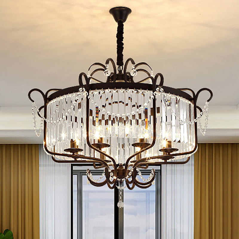 Lampadella Lantern Luce contemporanea sfaccettata PRISM CRIDULO CERCHIO 8 LUCI SORDAGGIO SUGGERIMENTO BLACO/Oro