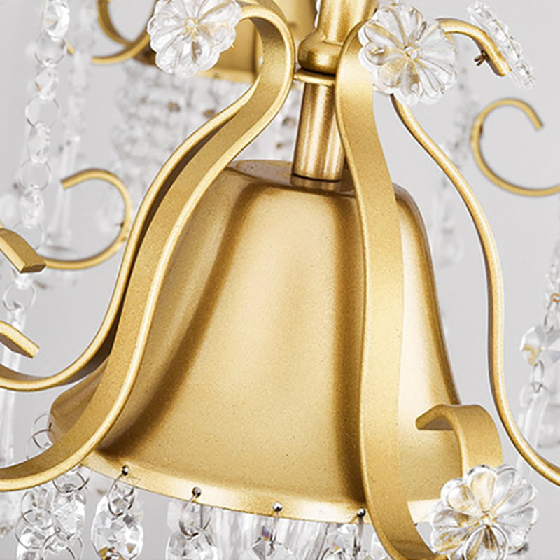 Ligera de la rama LED Luz de techo colgante de cristal de mediados de siglo en oro para sala de estar