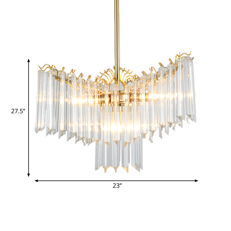 Blumenkristall Kronleuchter Lampe moderne 3 Köpfe Gold Suspension Licht für Esszimmer