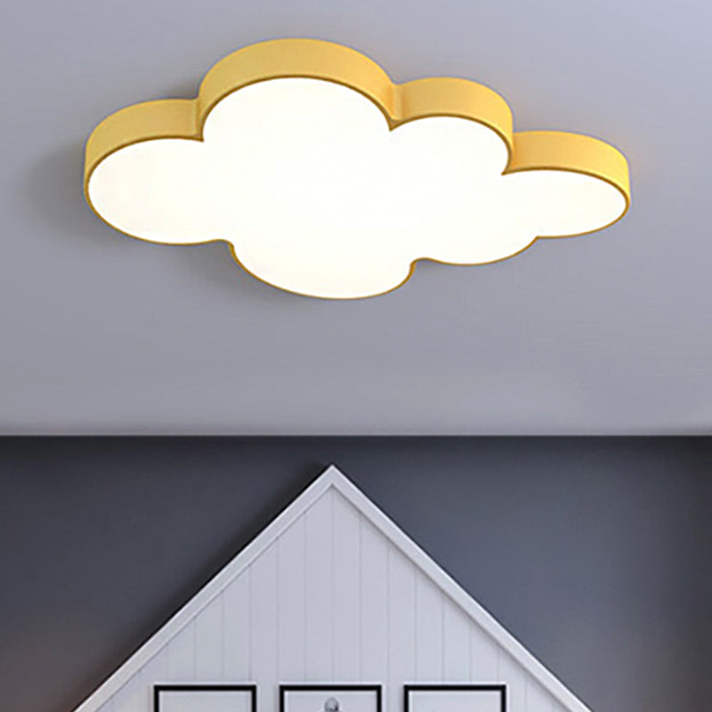 Plafonnier en forme de nuage en acrylique, plafonnier moderne à montage encastré pour salle de classe, chambre d'enfant