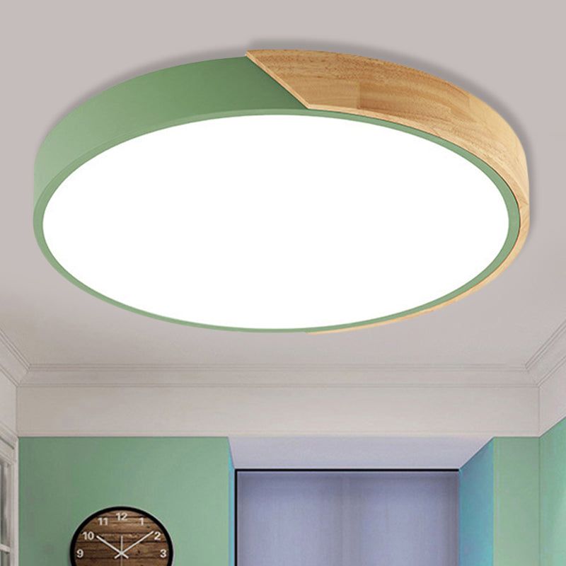 Macaron Loft Circle Plafonnier LED en acrylique pour la maternelle