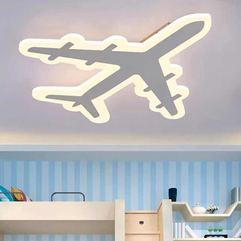 Plafonnier en forme d'avion, plafonnier moderne en acrylique, luminaire décoratif de plafond, idéal pour une chambre d'enfant