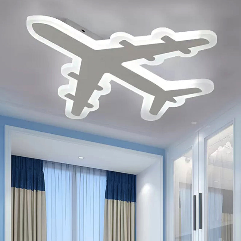 Plafonnier en forme d'avion, plafonnier moderne en acrylique, luminaire décoratif de plafond, idéal pour une chambre d'enfant